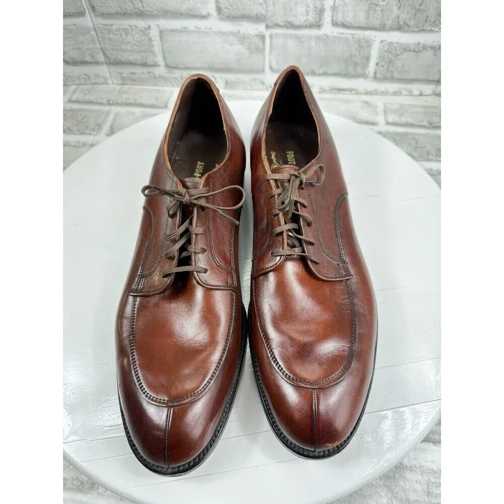 Foot-So-Port Supreme VINTAGE Men’s 12.5 Brown Leather Classic Derby Shoes NEW